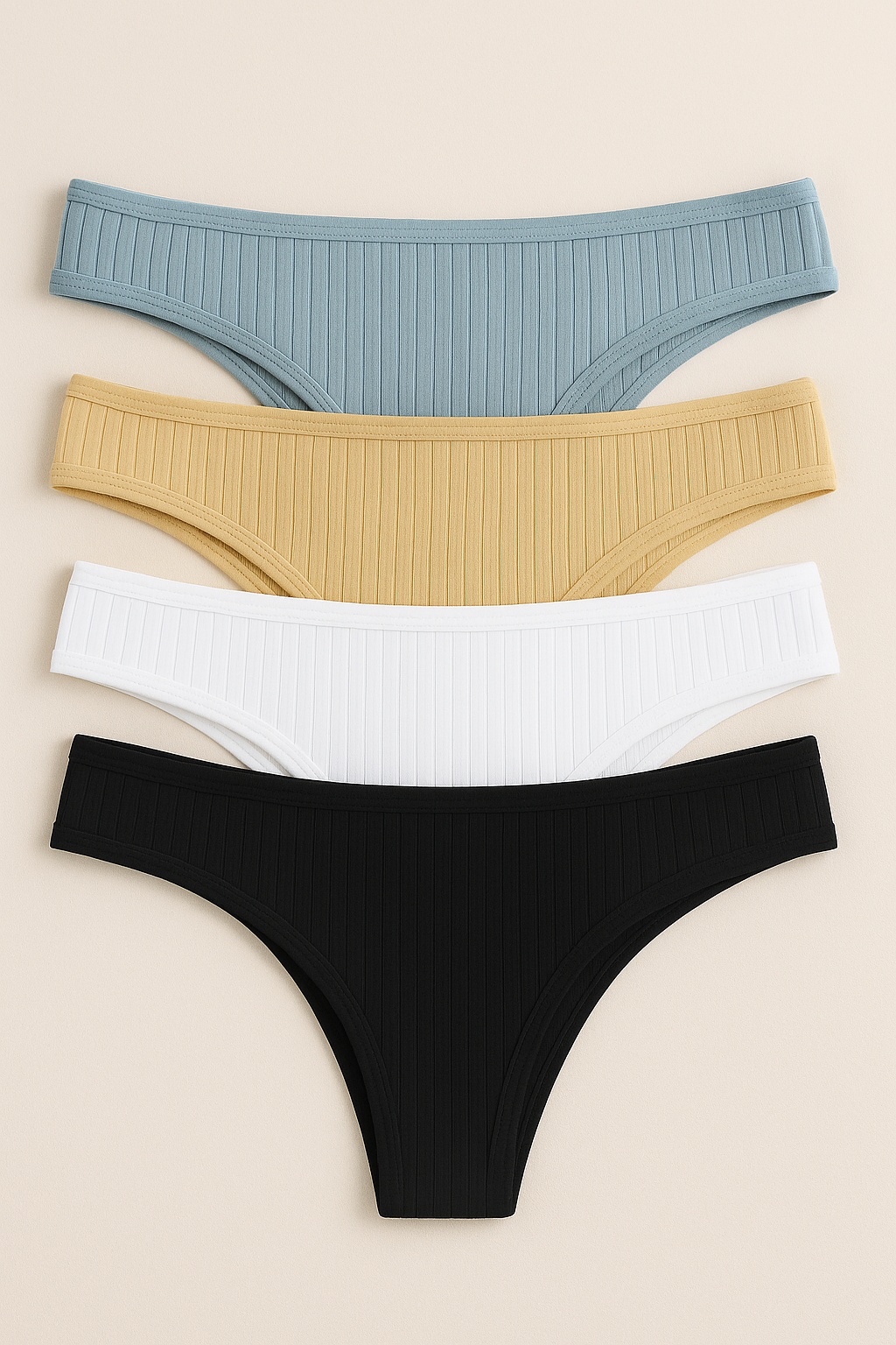 Essential Ribbed Briefs - 4 Pack | Everyday Comfort