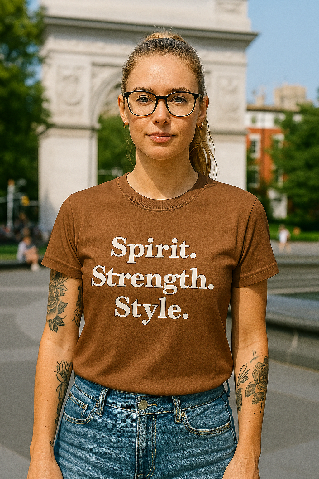 Spirit. Strength. Style. – Luxe Earth Brown Tee