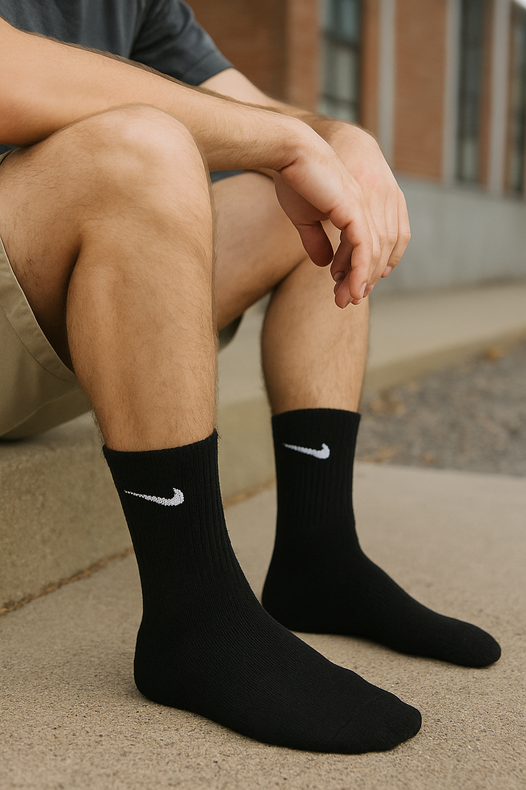 Nike Everyday Plus Crew Socks (Black 6-Pack)