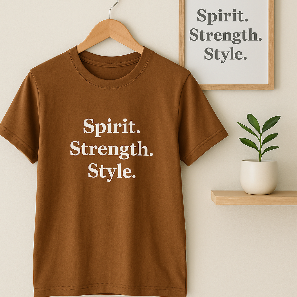 Spirit. Strength. Style. – Luxe Earth Brown Tee