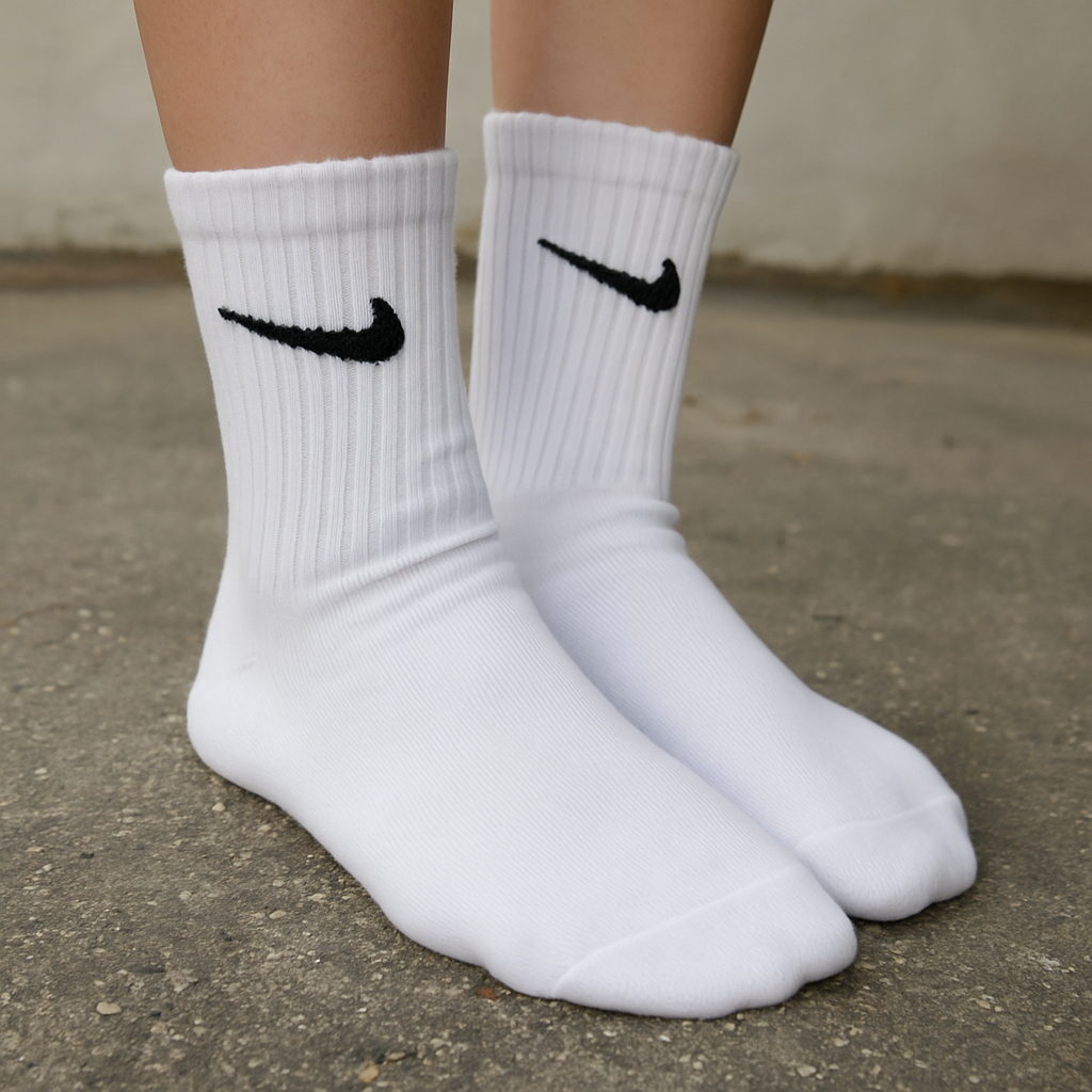 Nike Everyday Plus Crew Socks (White 6-Pack)