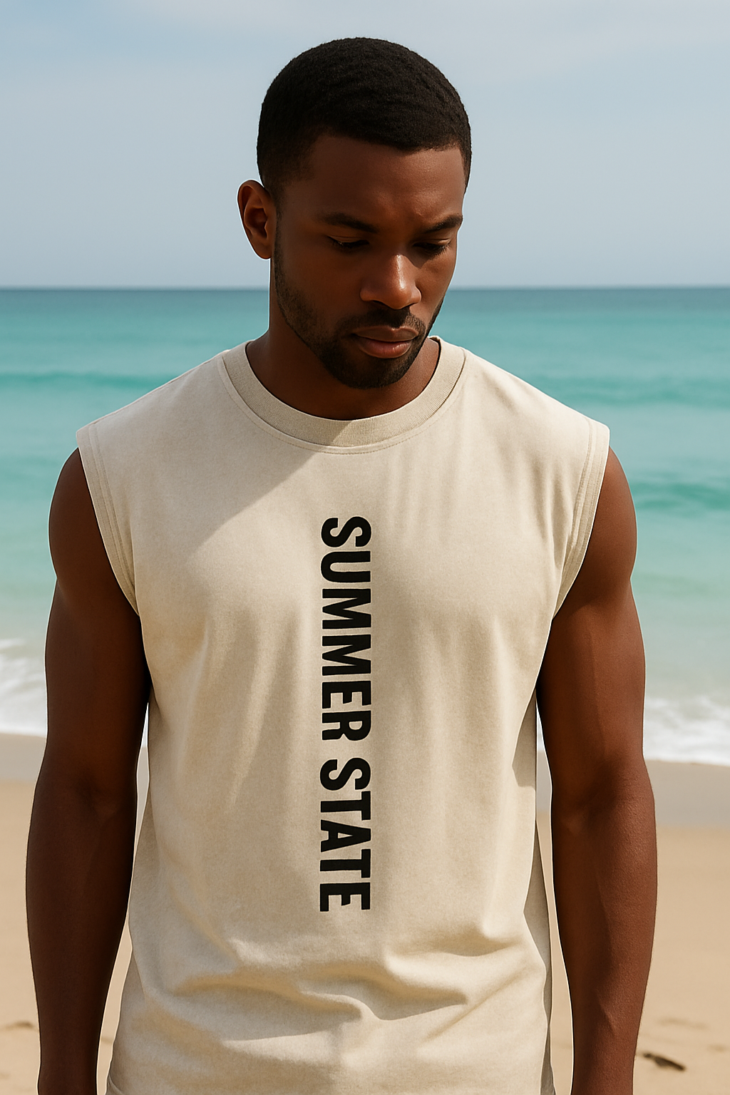 Summer State acid Wash Muscle Tee