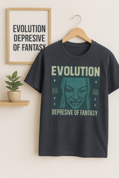 EVOLUTION Statement Tee – Navy Blue