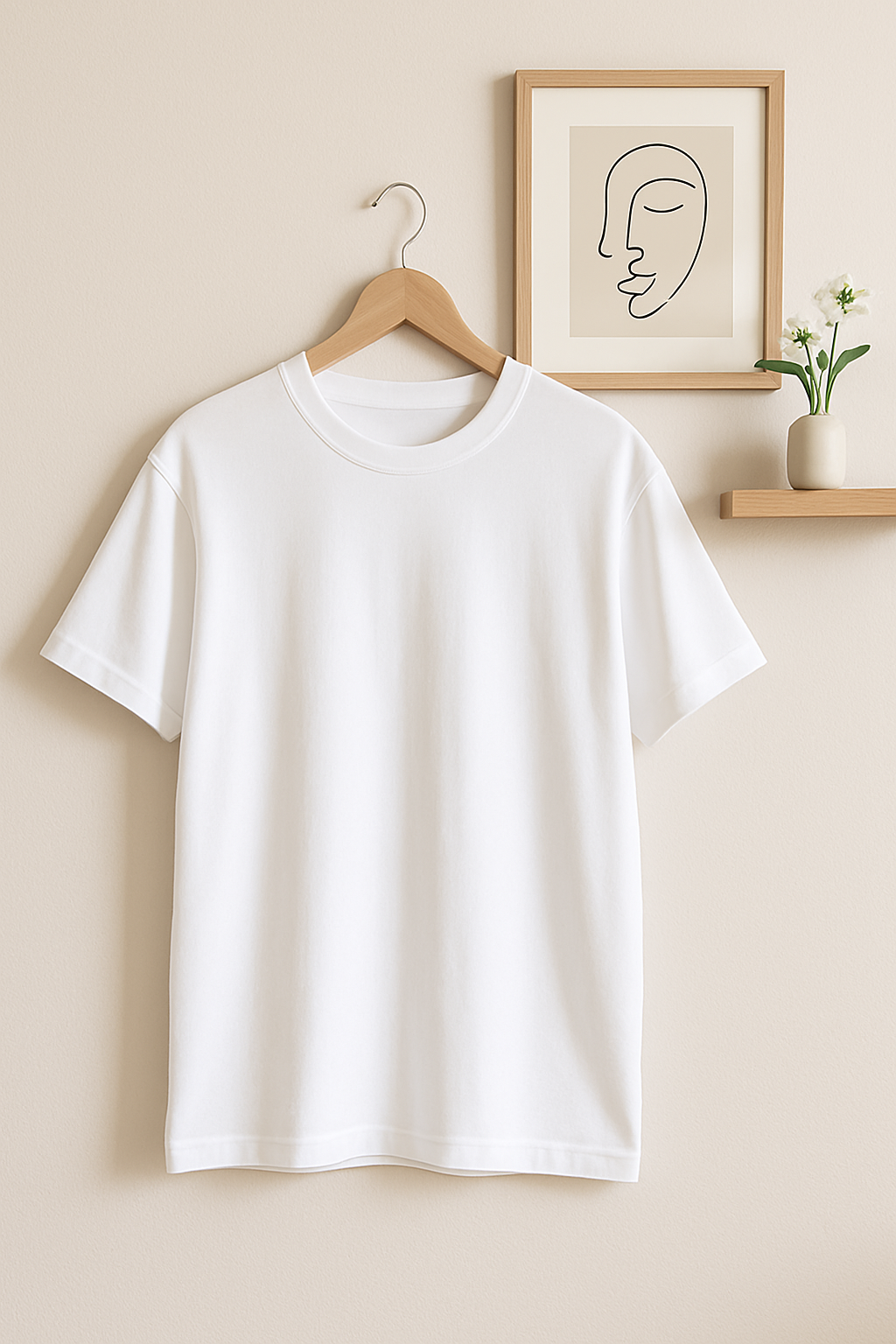 The Easy Statement Tee - 220 GSM Cotton White