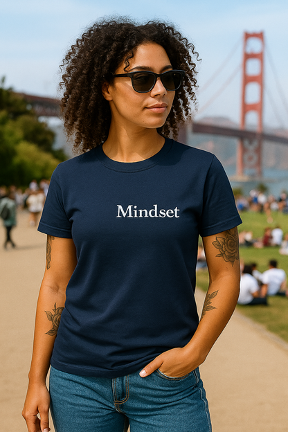 "Mindset" 220 GSM Cotton Tee - Midnight Navy