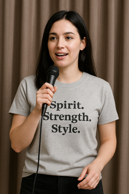 Spirit. Strength. Style. Tee – Light Grey