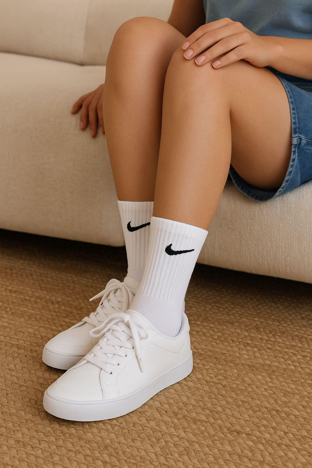 Nike Everyday Plus Crew Socks (White 6-Pack)