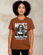 Halloween Exclusive - Money Talks, Wealth Whispers. Graphic Tee Burnt Brown